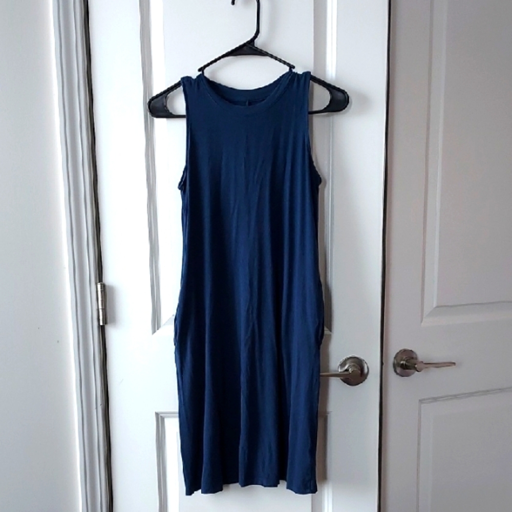 Wonder Nation Elegant Blue Sleeveless Dress Large Plus